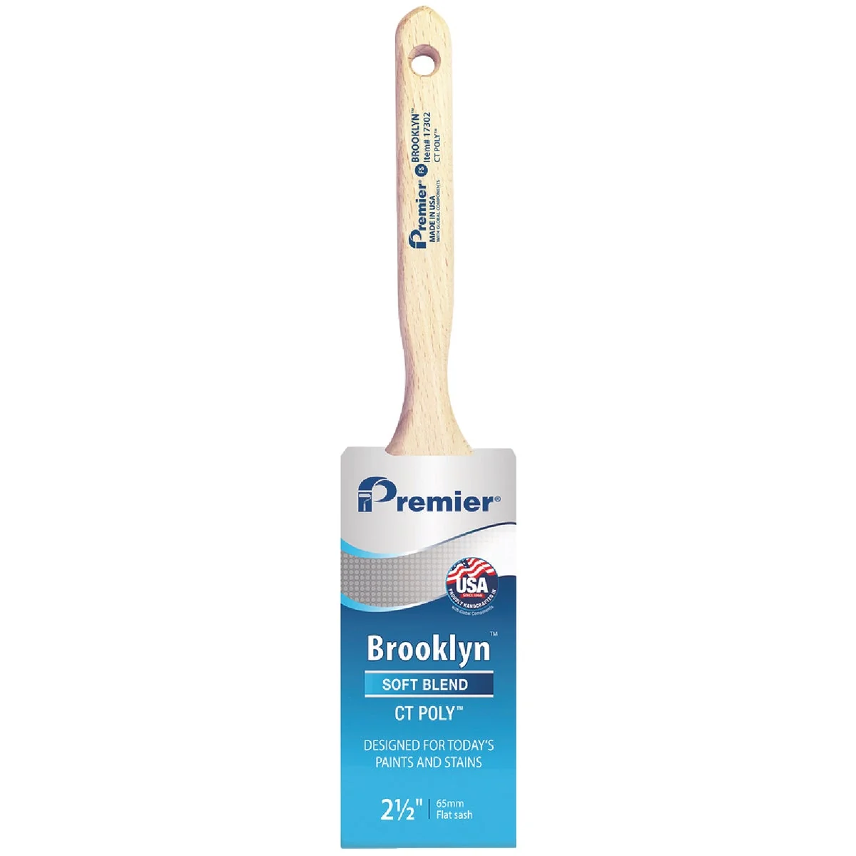 Refined Premier Brooklyn 2-1 2 In. Flat Sash CT Poly Brush Certified