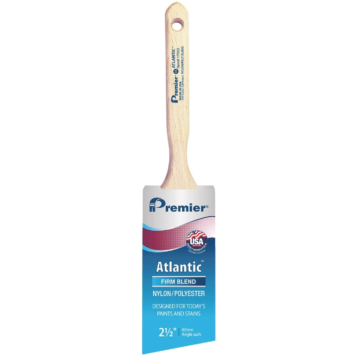 First-Class Premier Atlantic 2-1 2 In. Angle Sash Nylon Poly Paint Brush Enhanced