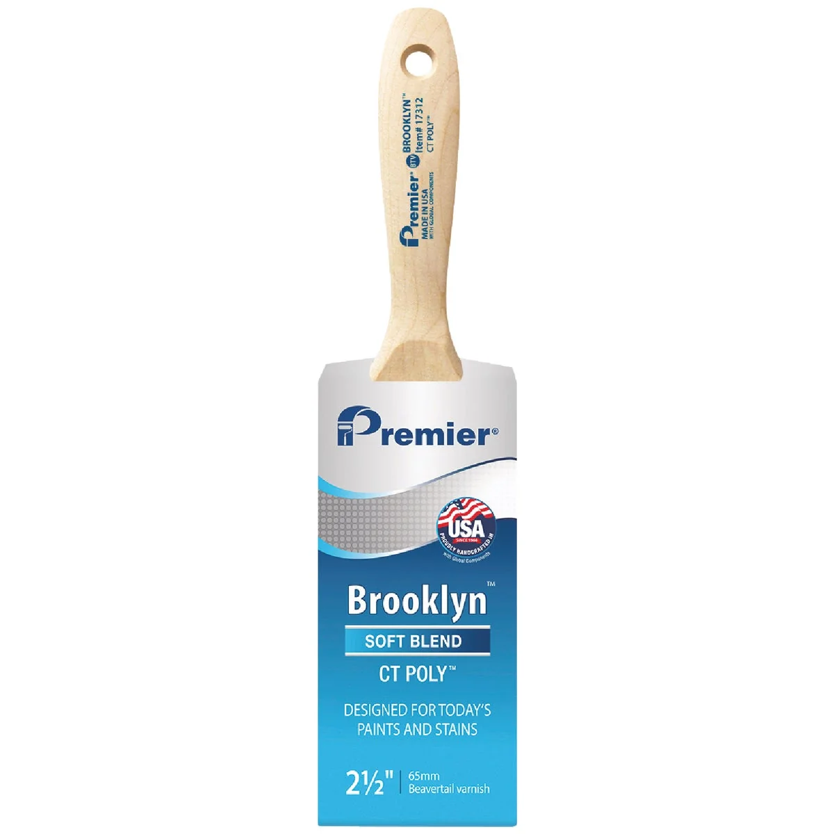 Exceptional Brooklyn 2-1 2 In. CT Poly Beavertail Varnish Brush Specialty