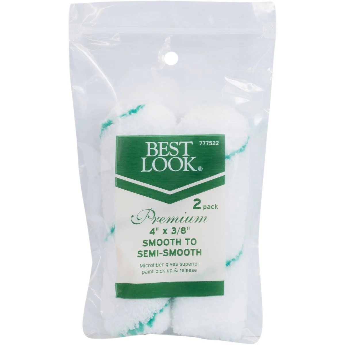 Convenient Look 4 In. x 3 8 In. Premium Microfiber Mini Roller 2-Pack Natural