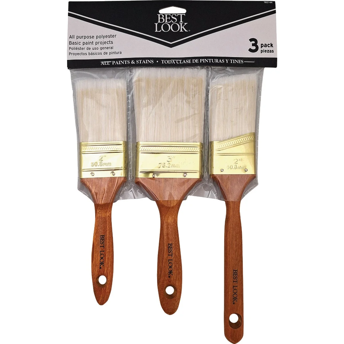 Stylish Look Paint Brush Set 3-Piece Practical