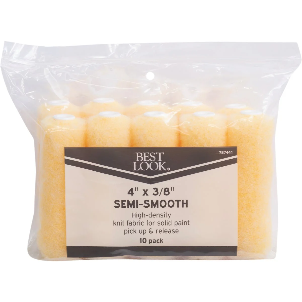 Durable Look 4 In. x 3 8 In. Polyester Knit Mini Rollers 10-Pack Contemporary