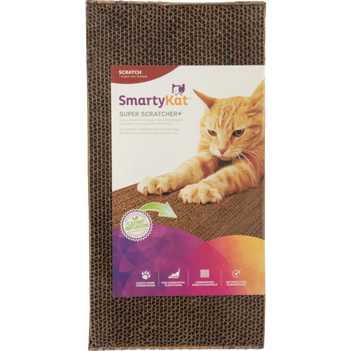 Casual SmartyKat Super Scratcher Double Wide Cat Scratcher with Catnip Infusion Technology Powerful