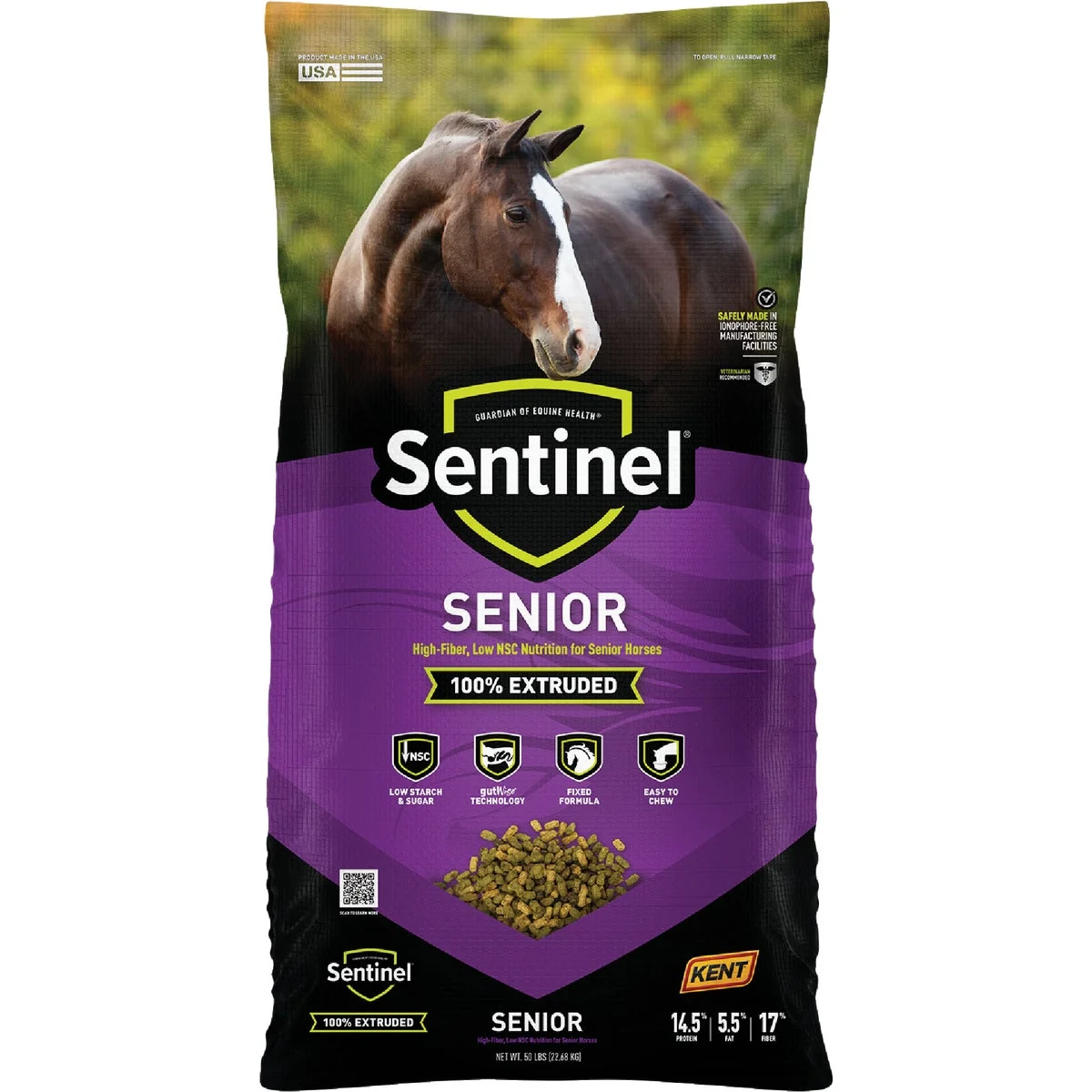 Expertly Made Kent Sentinel Senior SR 50 Lb. Horse Feed Top-Quality