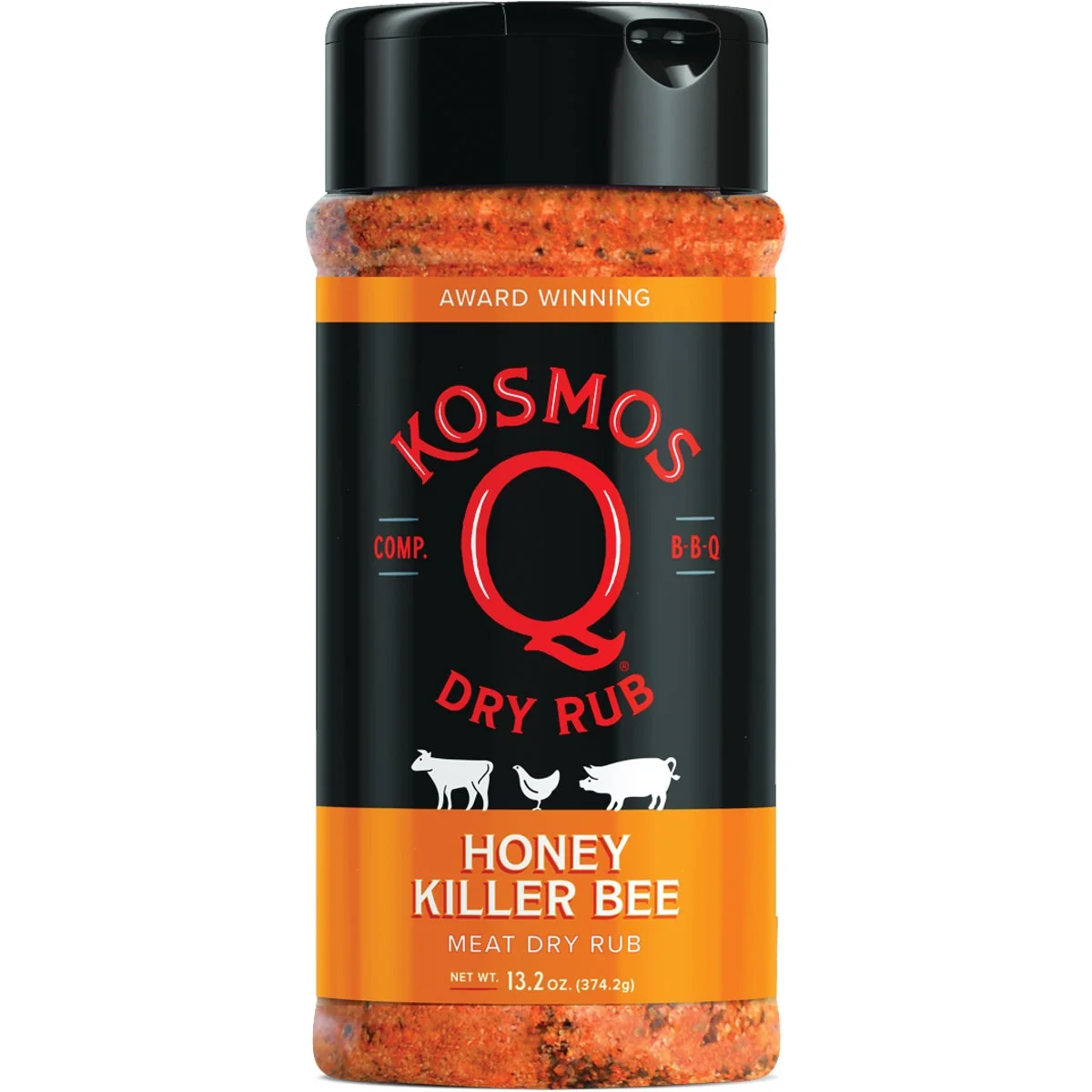 Certified Kosmos Q 13.2 Oz. Honey Killer Bee Meat Rub Consistent