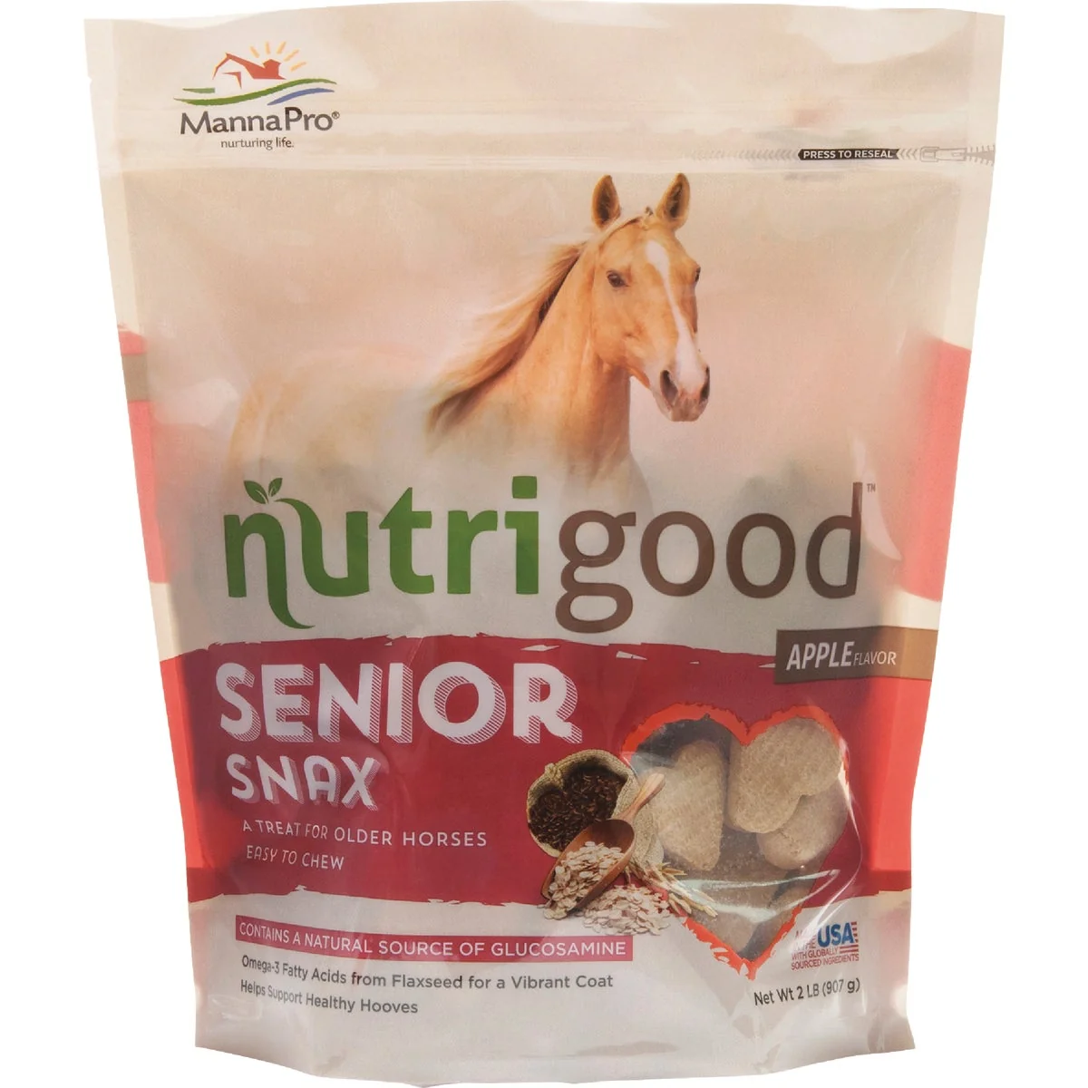 Exceptional Manna Pro Senior Snax 2 Lb. Apple Flavored Horse Treat Healthy