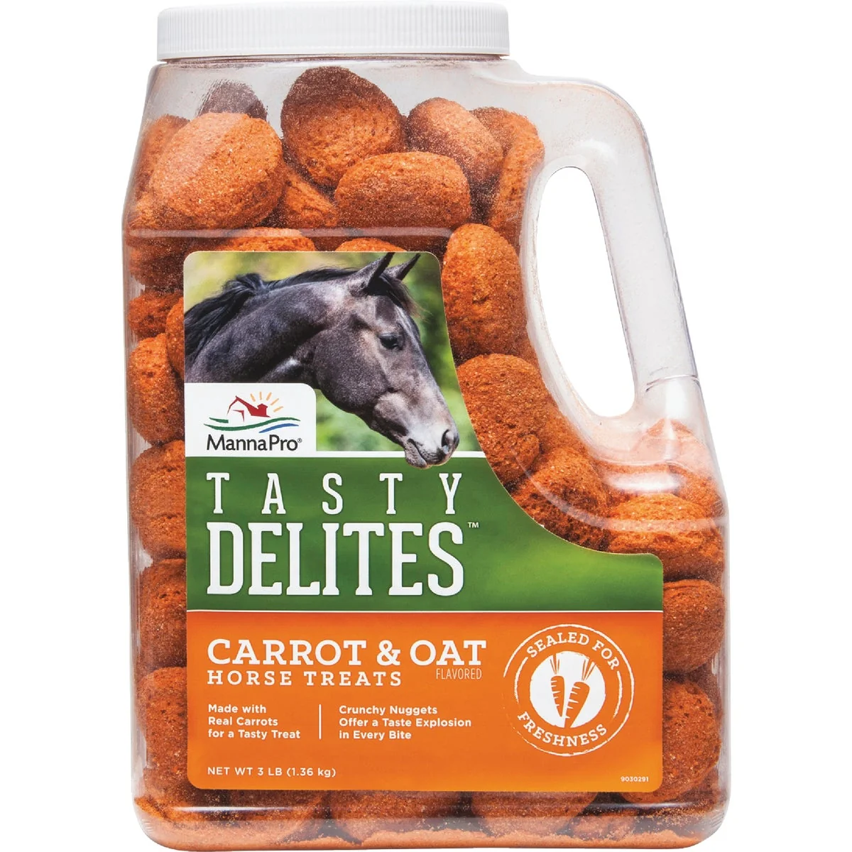 Safe Manna Pro Tasty Delites 4 Lb. Carrot Flavored Horse Treat Elegant