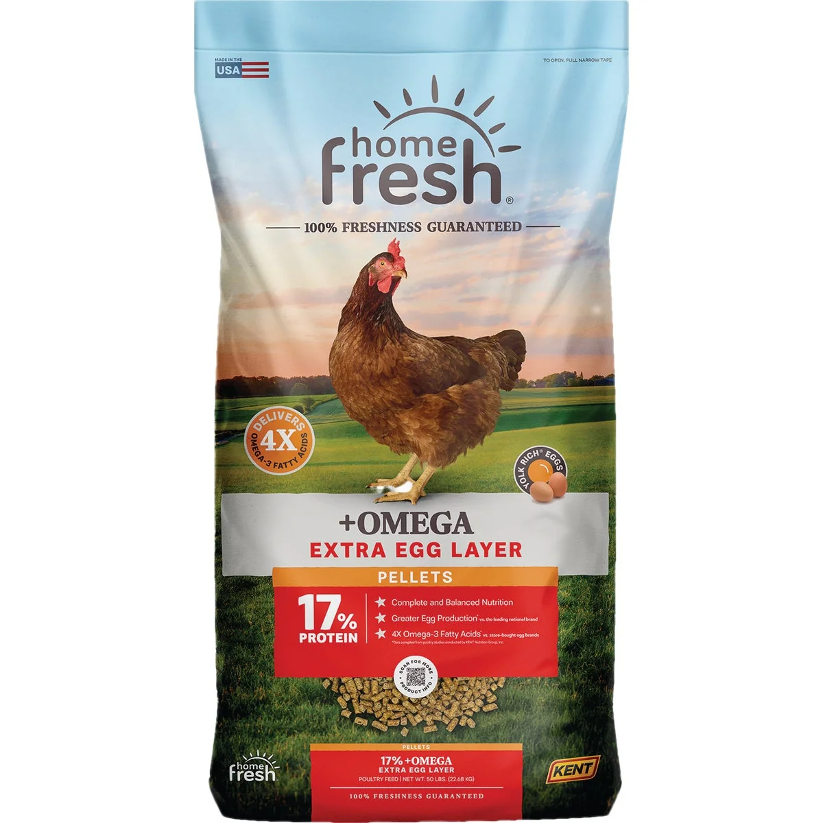 Sophisticated Kent Home Fresh Extra Egg Layer Omega 50 Lb. Pellet Feed Elegant