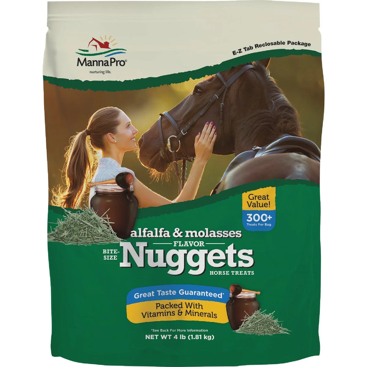 Luxury Manna Pro 4 Lb. Bite Size Alfalfa Molasses Nuggets Comfortable