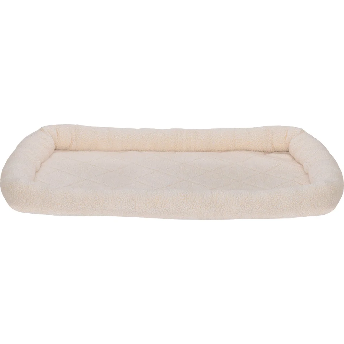 Expertly Made FurHaven Large Faux Lambswool Crate Bolster Optimized