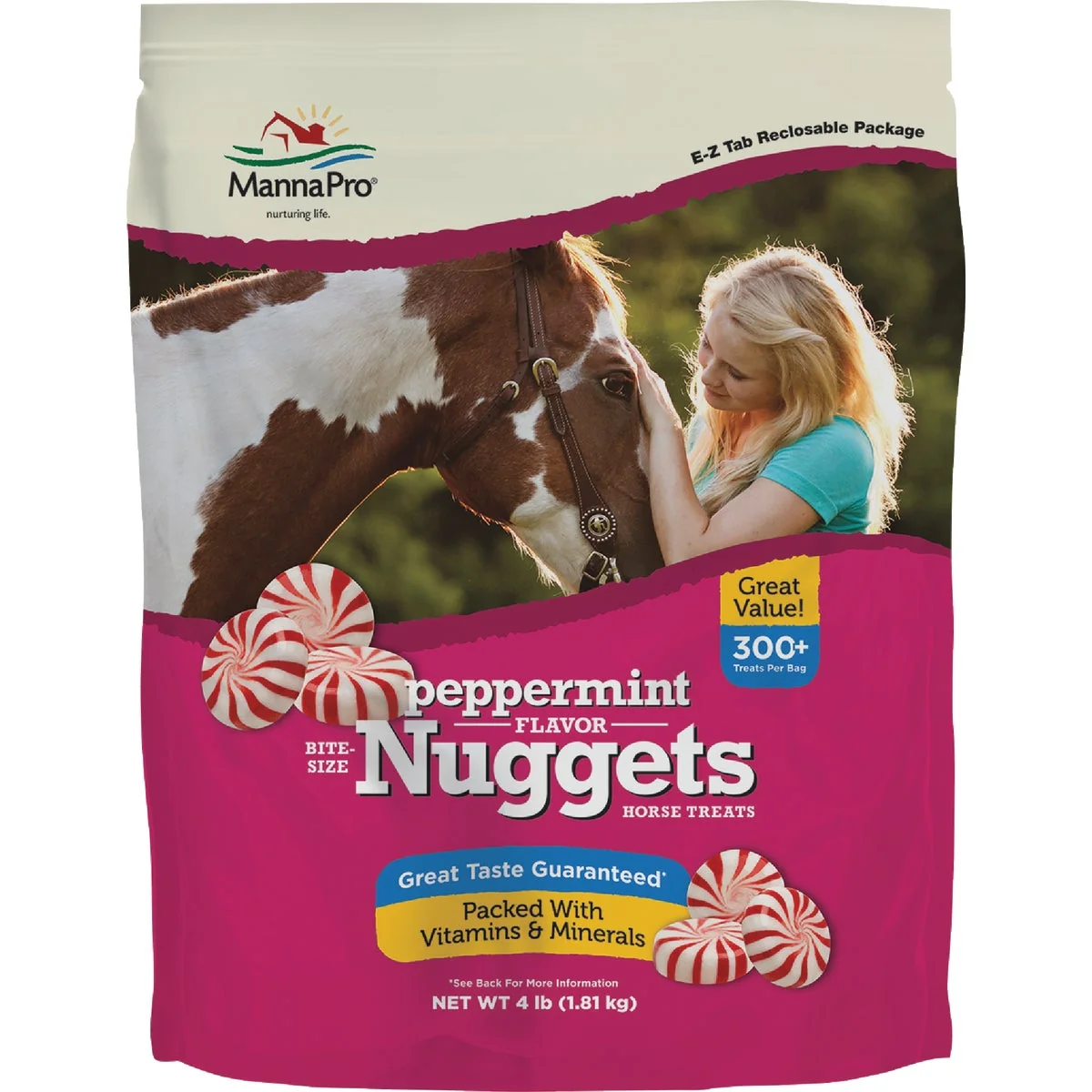 Consistent Manna Pro 4 Lb. Bite Size Peppermint Flavored Nuggets Soft