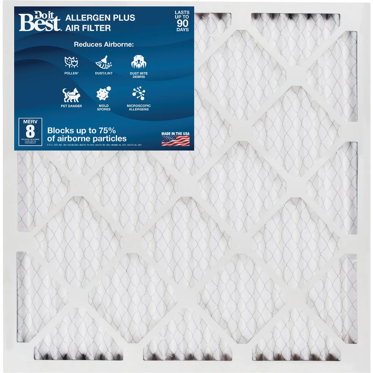 Effective Do it 18 In. x 25 In. x 1 In. MERV 8 Furnace Filter Comfortable