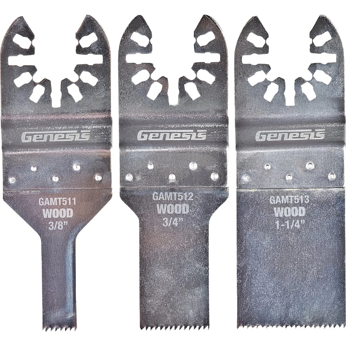 Official Genesis Flush Cut Oscillating Blade Assortment 3-Piece Prestigious