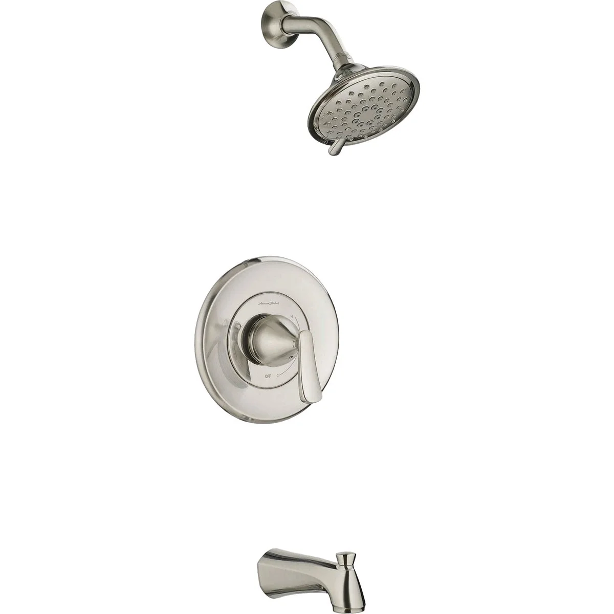 Pure American Standard Chatfield Brushed Nickel Single-Handle Lever Tub Shower Faucet Reusable