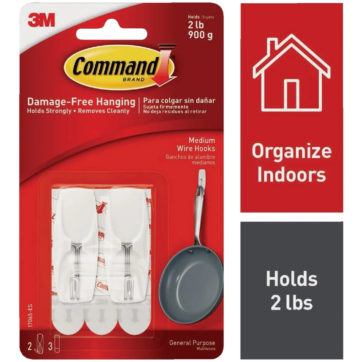 Exclusive Command Medium Wire Hook 2 Hooks 3 Strips Pack Premium