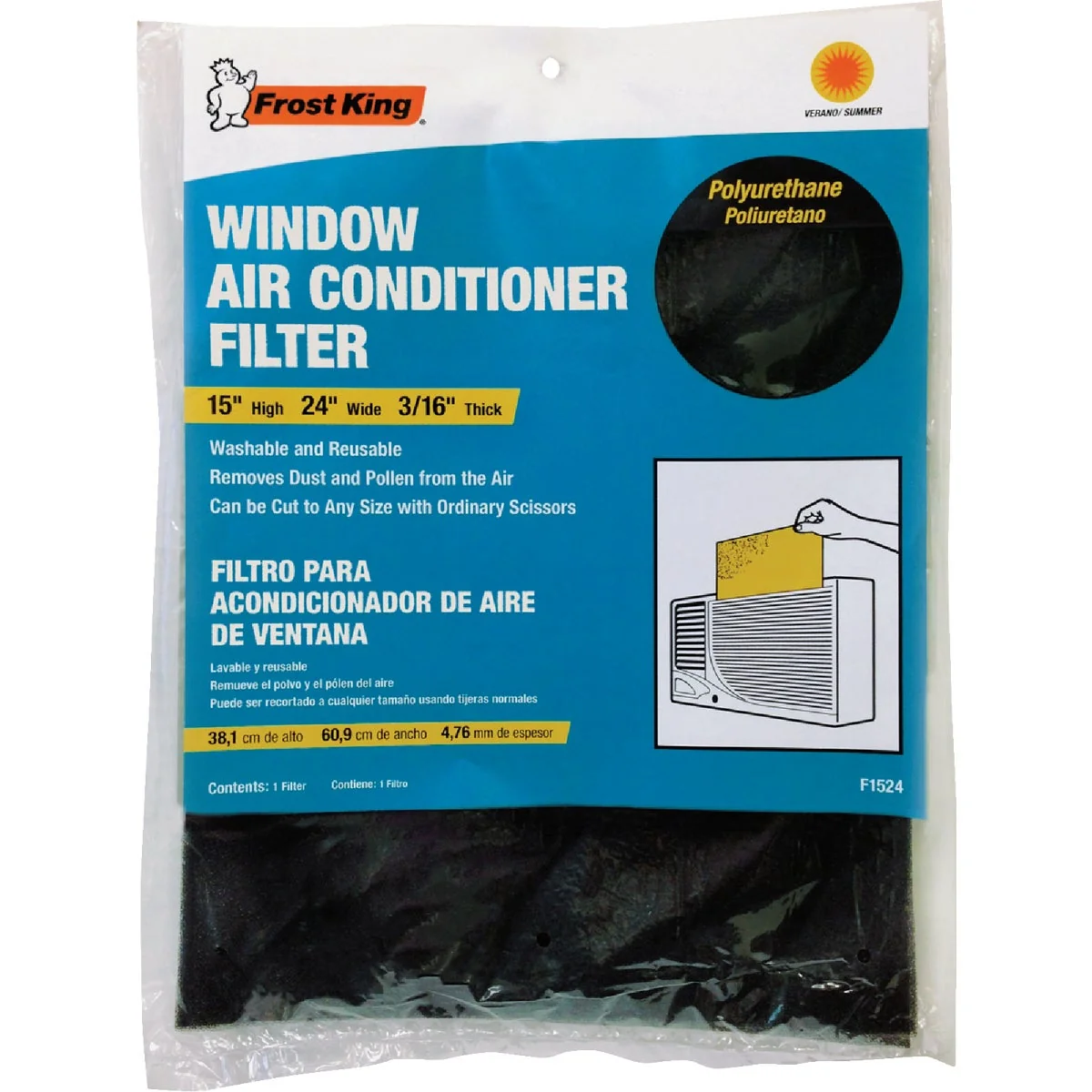 Exclusive Frost King 15 In. x 24 In. x 3 16 In. Air Conditioner Filter Advanced