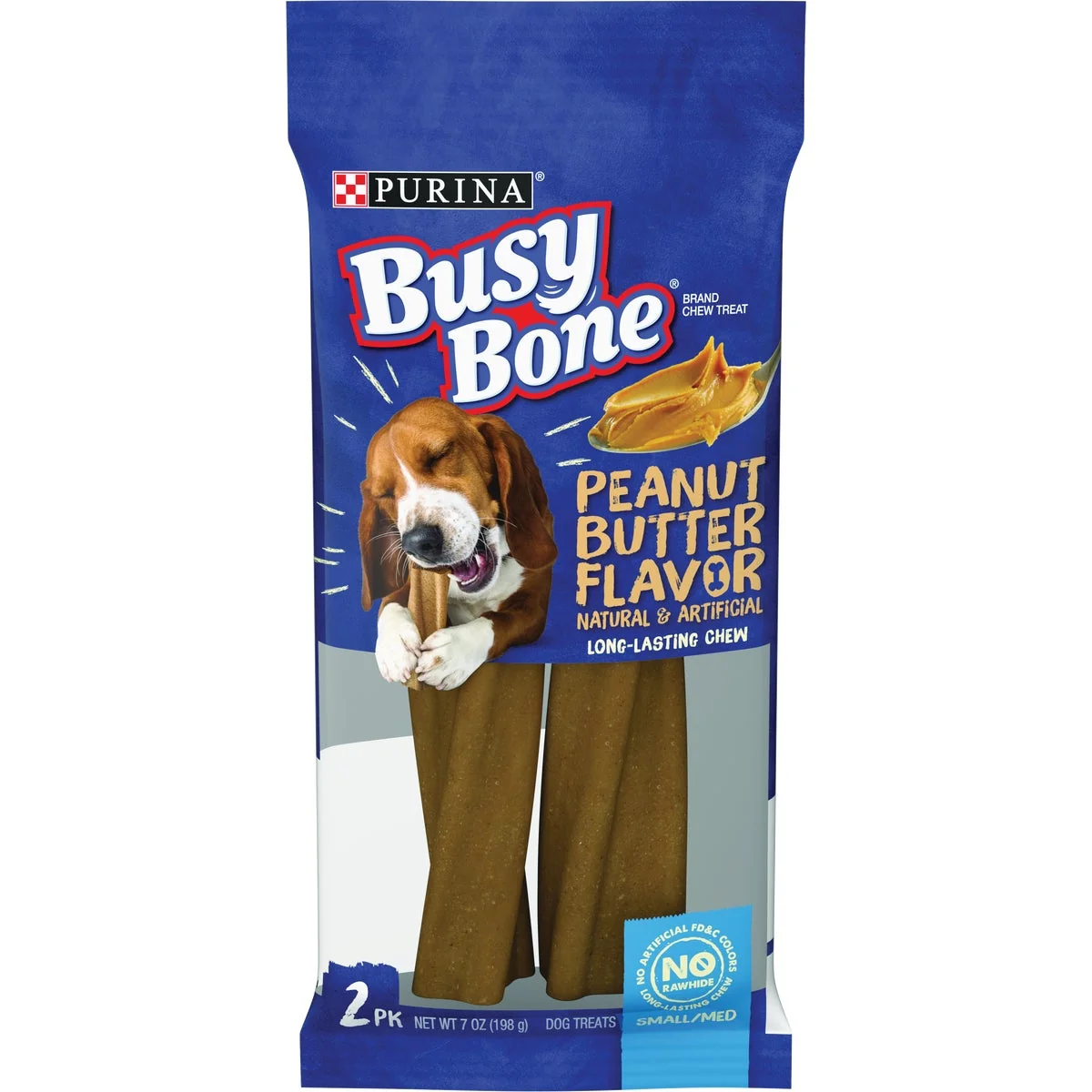 Soft Purina Busy Bone Small Medium Dog Peanut Butter Flavor Dental Dog Treat 2-Pack Premium Material