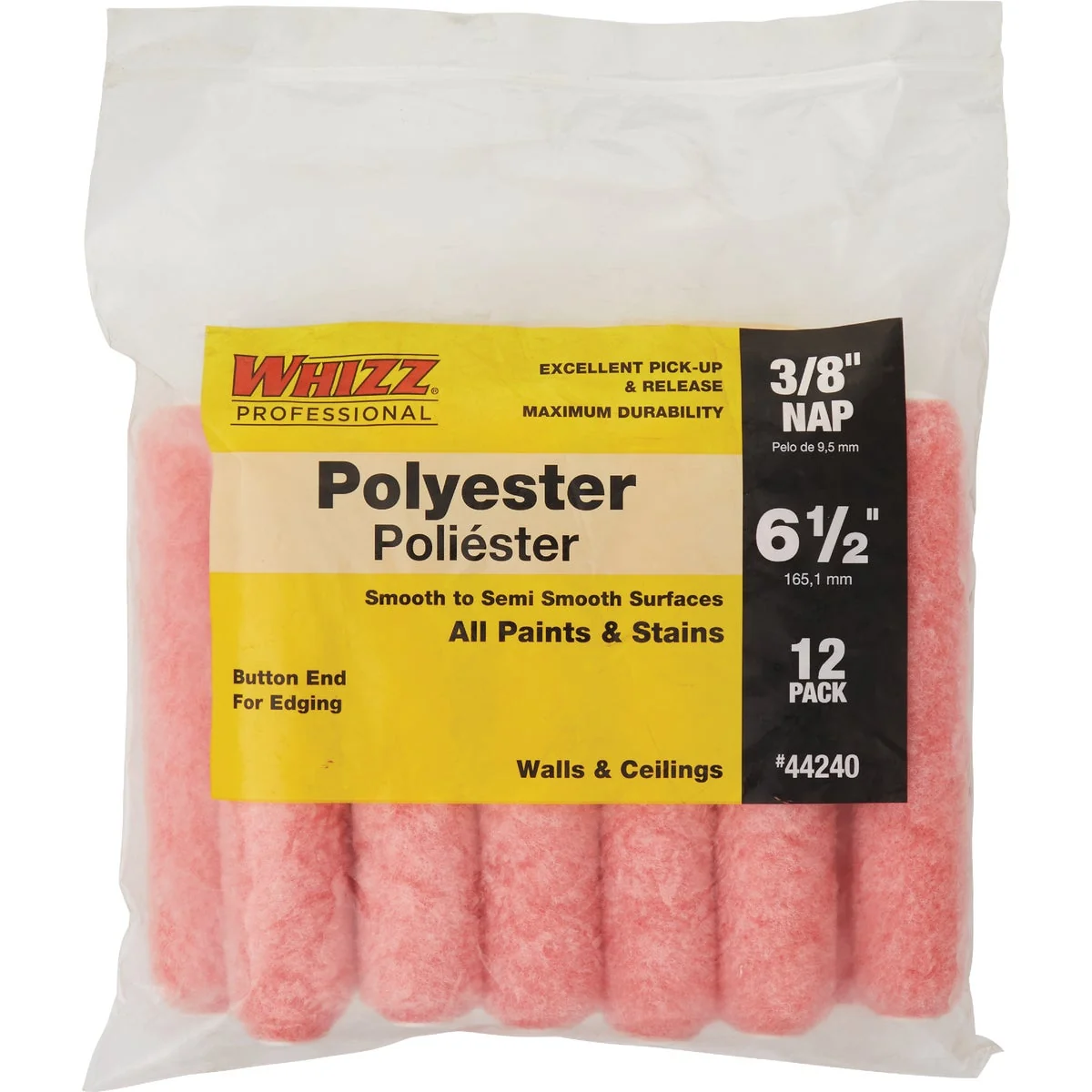 Versatile Whizz 6-1 2 In. x 3 8 In. Polyester Roller Cover 12-Pack Original