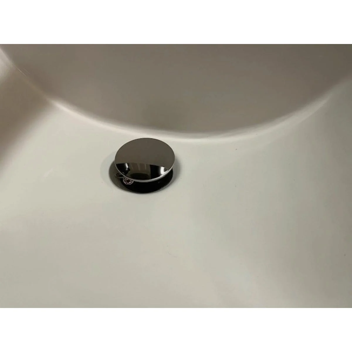 Convenient Compass Manufacturing 1-1 4 In. Polished Chrome Easy Clean Drain Safeguard Push Style Pop-Up Drain Smooth