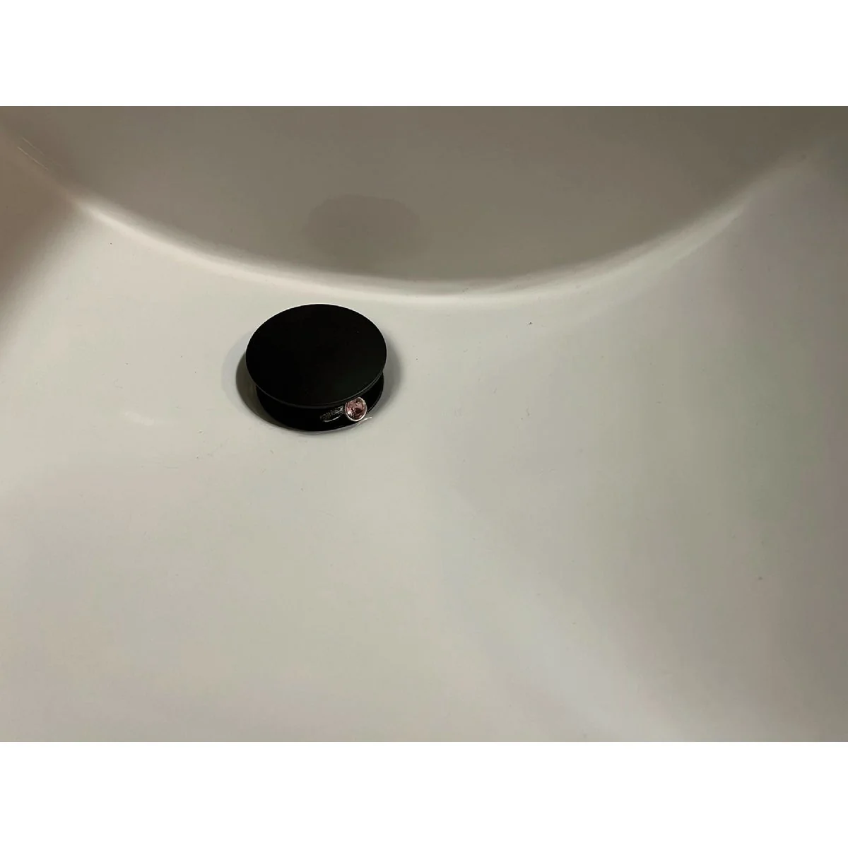 Powerful Compass Manufacturing 1-1 4 In. Matte Black Easy Clean Drain Safeguard Push Style Pop-Up Drain Genuine