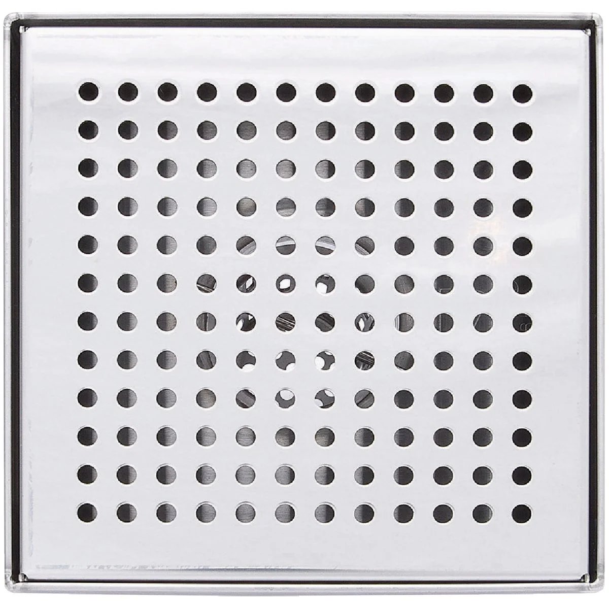 Prestigious B K 6 In. Square Shower Drain Zero Pattern Chrome Advanced