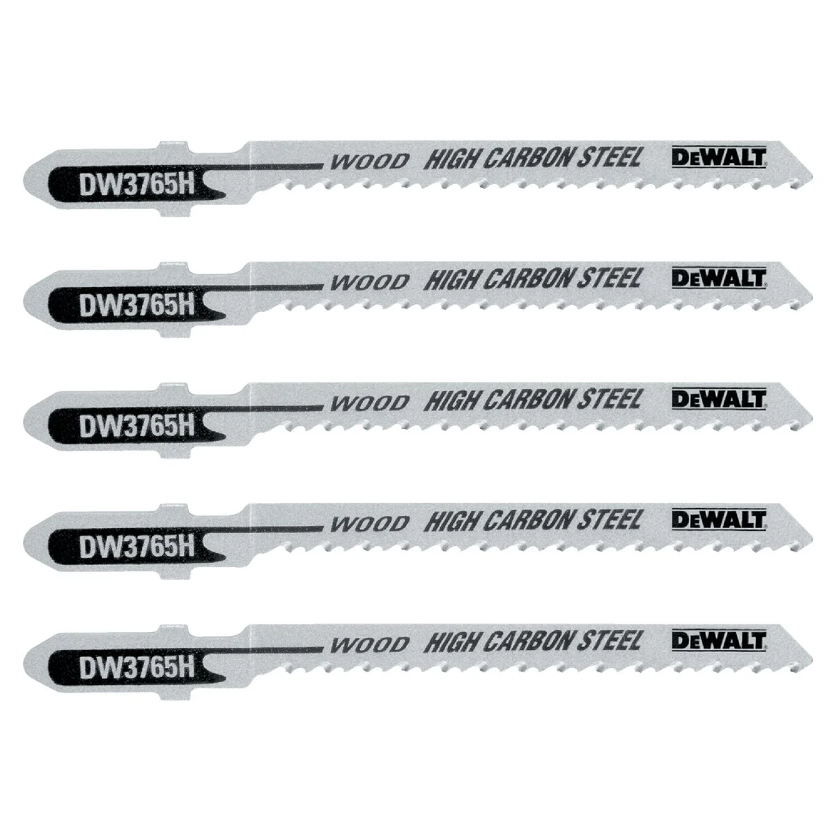 Detailed DeWalt T-Shank 3 In. x 12 TPI High Carbon Steel Jig Saw Blade Trim Coping Wood 5-Pack Organic