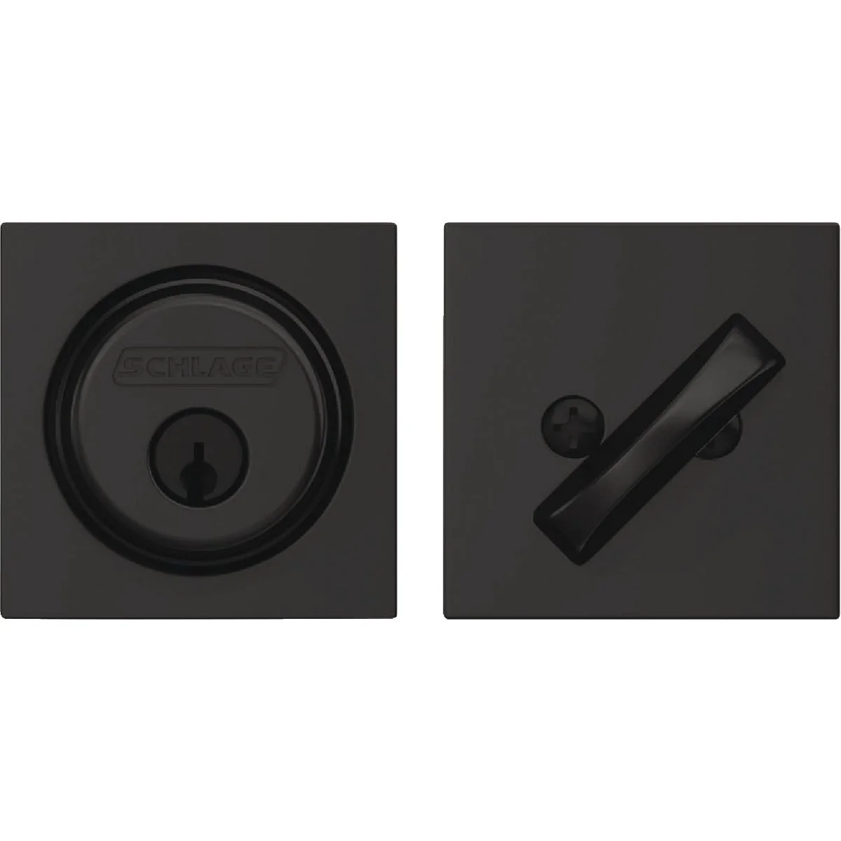 High-Performance Schlage Single Cylinder Deadbolt with Collins Trim in Matte Black Unique