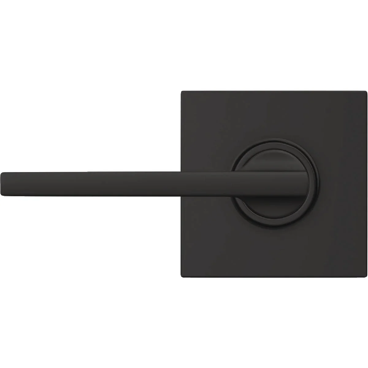 Responsible Schlage Latitude Lever with Collins Trim Hall and Closet Lock in Matte Black Smooth