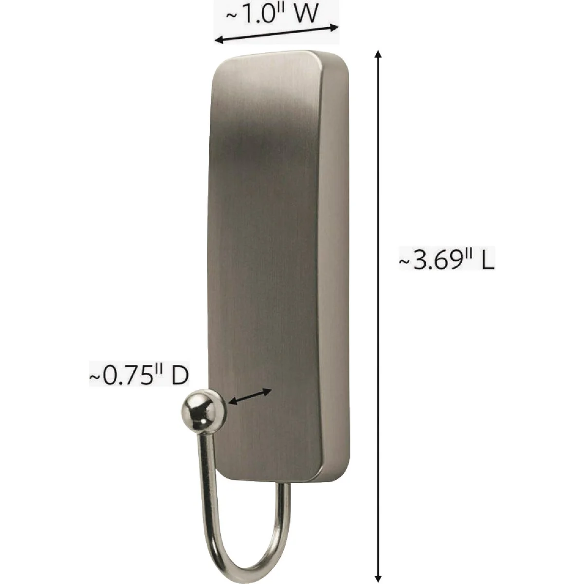 Minimalist Command Medium Brushed Nickel Hook 1 Hook 2 Strips Outstanding