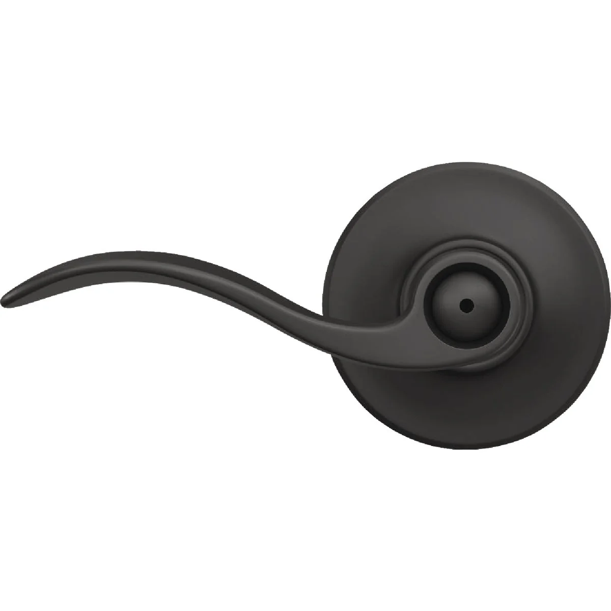 Functional Schlage Accent Lever Bed Bath Lock in Matte Black Authentic