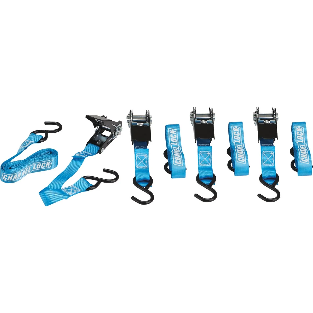 User-Friendly Channellock 1 In. x 10 Ft. Ratchet Tie Down With S Hooks 4-Pack Responsible