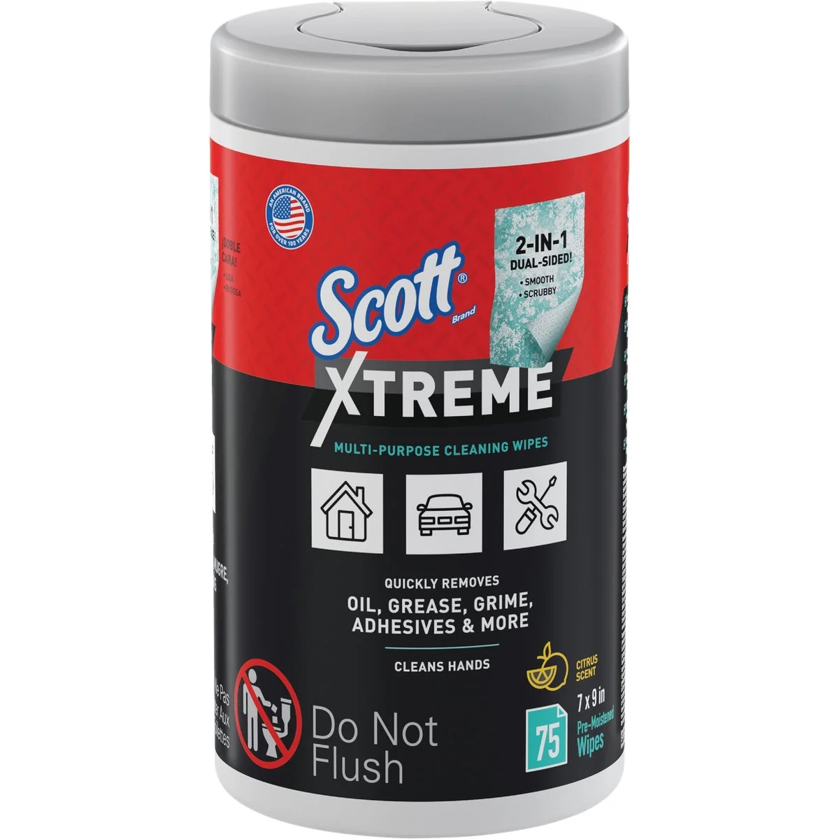 Detailed Scott Xtreme Multipurpose Cleaning Wipes 75-Count Fine