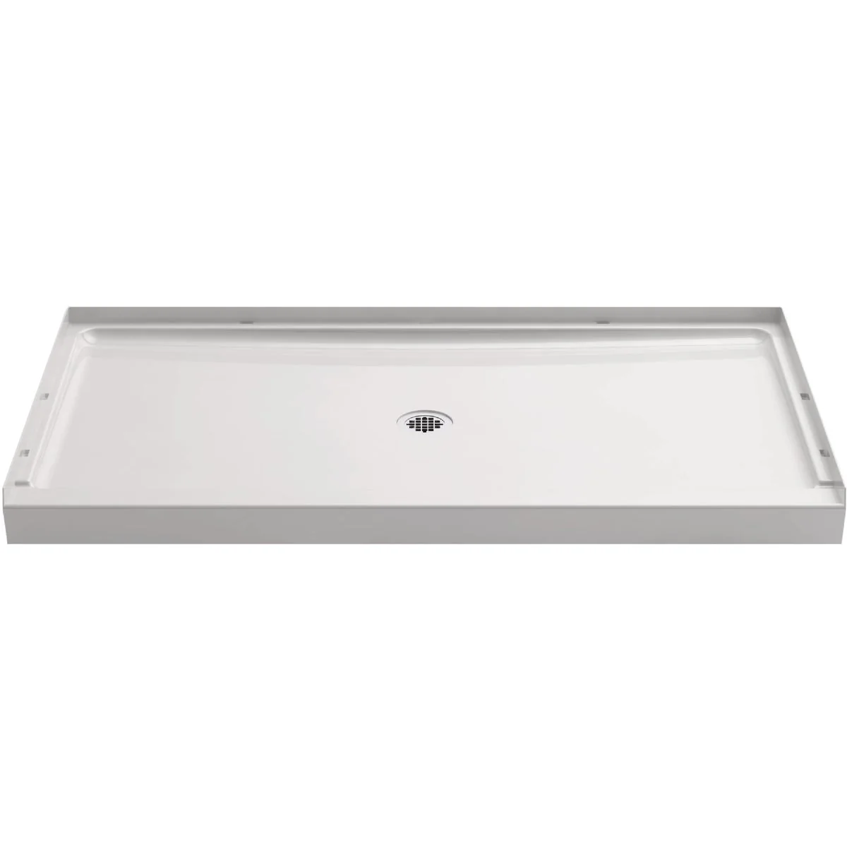Flexible Sterling GUARD 48 In. W x 34 In. D Center Drain Shower Pan White Effective