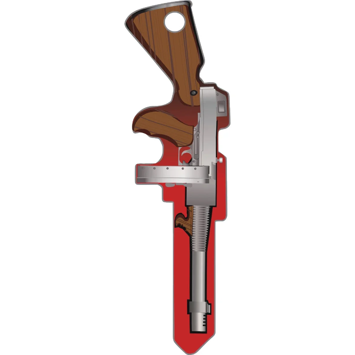 Elite Lucky Line Machine Gun Key Shapes Decorative House Key – KW1 Artisan