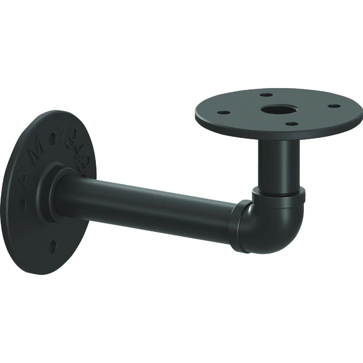 Original Knape Vogt Birmingham 8 In. Black Elbow Pipe Shelf Bracket Relaxed