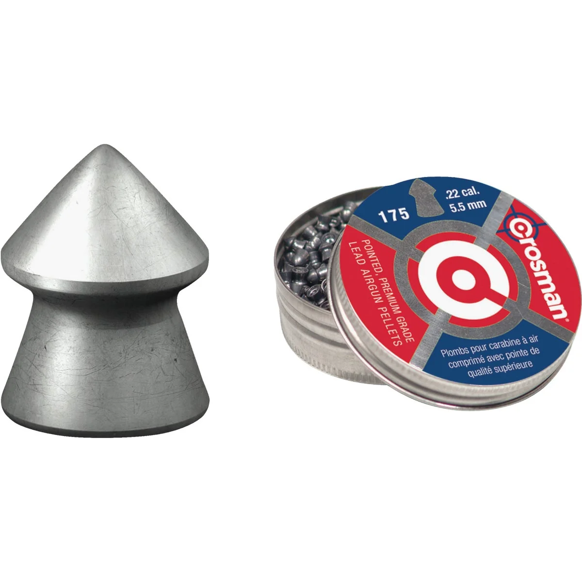 Artisan Crosman .22 Cal. Pointed 7.4 Grain Pellet Ammunition 175-Pack Eco-Friendly