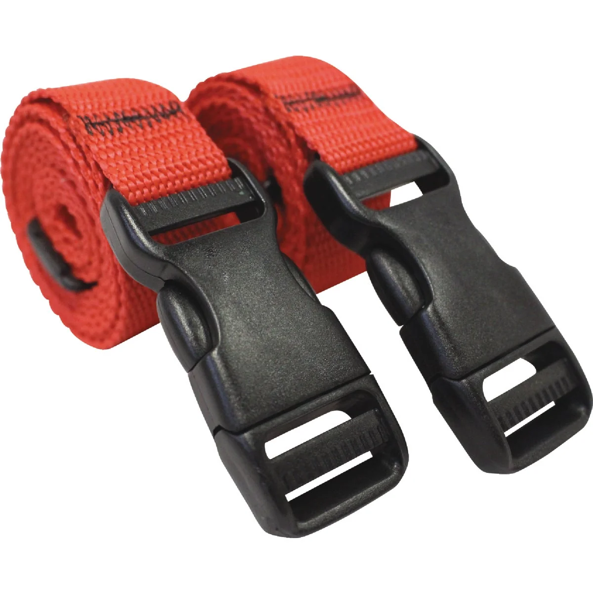 Relaxed Keep It Together 1 In. x 4 Ft. Red Straps With Buckle 2-Count Safe