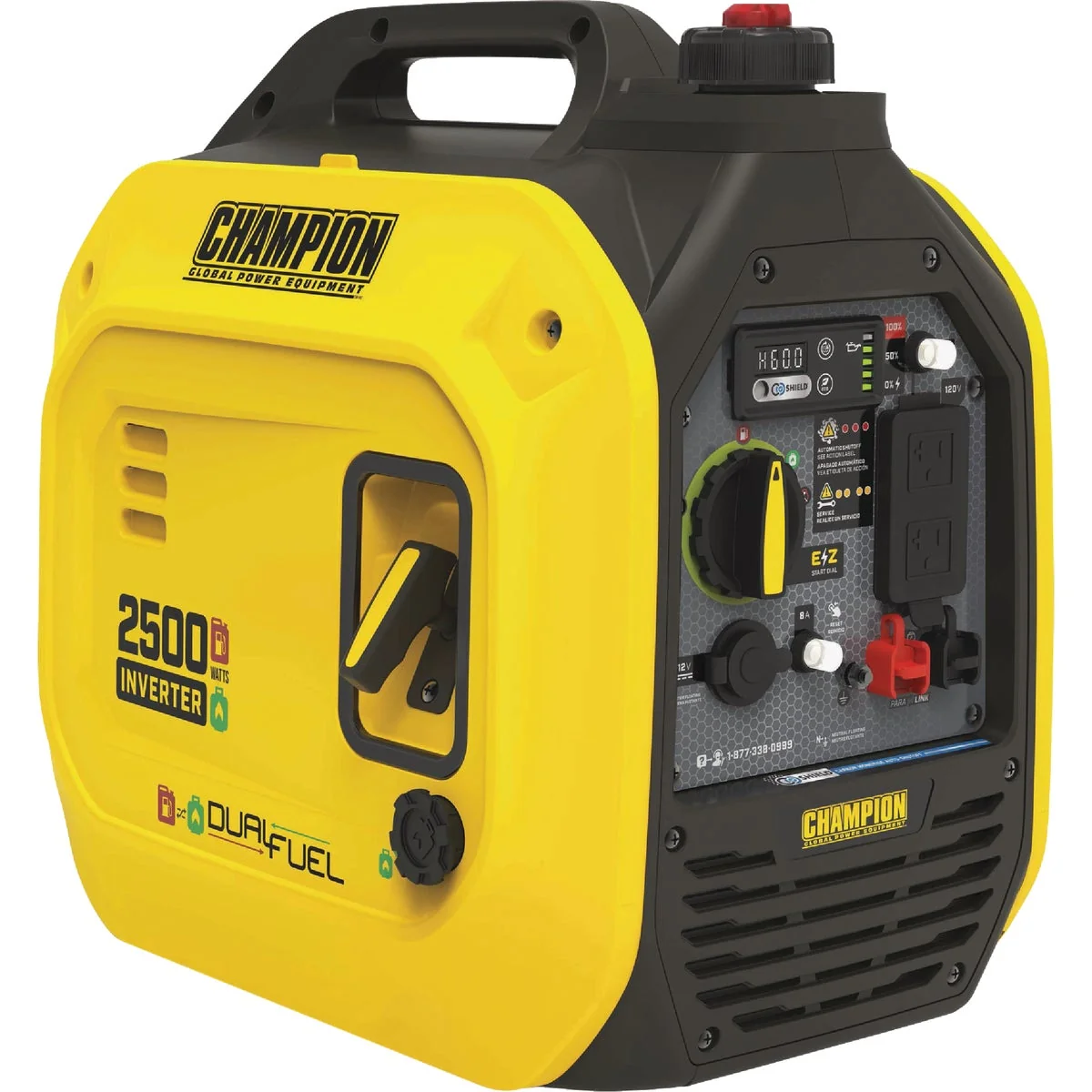 Pure Champion 2500W Dual Fuel Recoil Inverter Generator with CO Shield Smooth