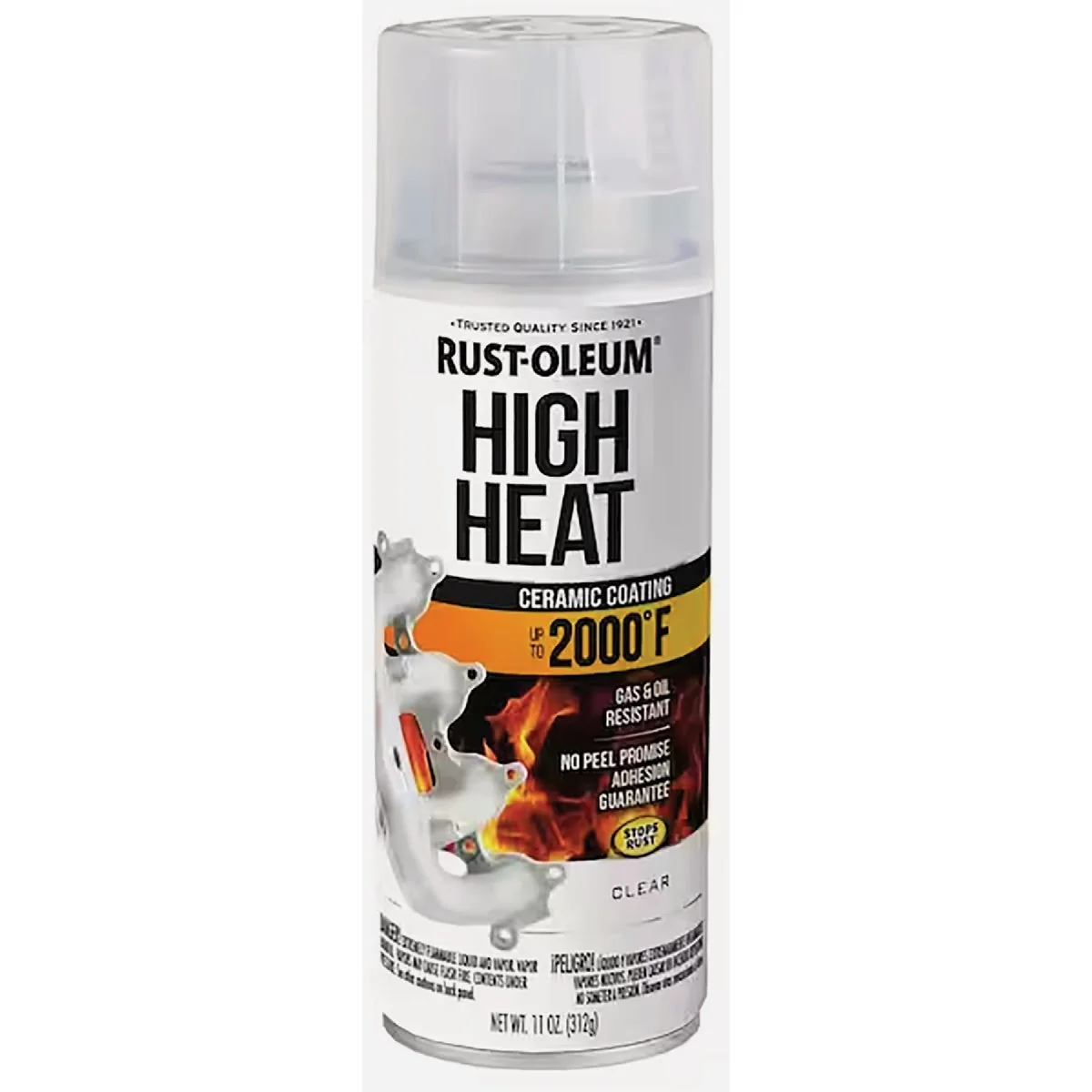 Secure Rust-Oleum 12 Oz. Clear Automotive High Heat Spray Paint Eco-Friendly
