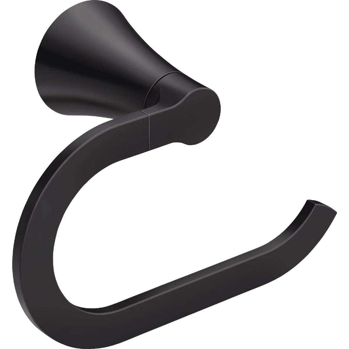 Prestigious Moen Mikah Matte Black Towel Ring Clean