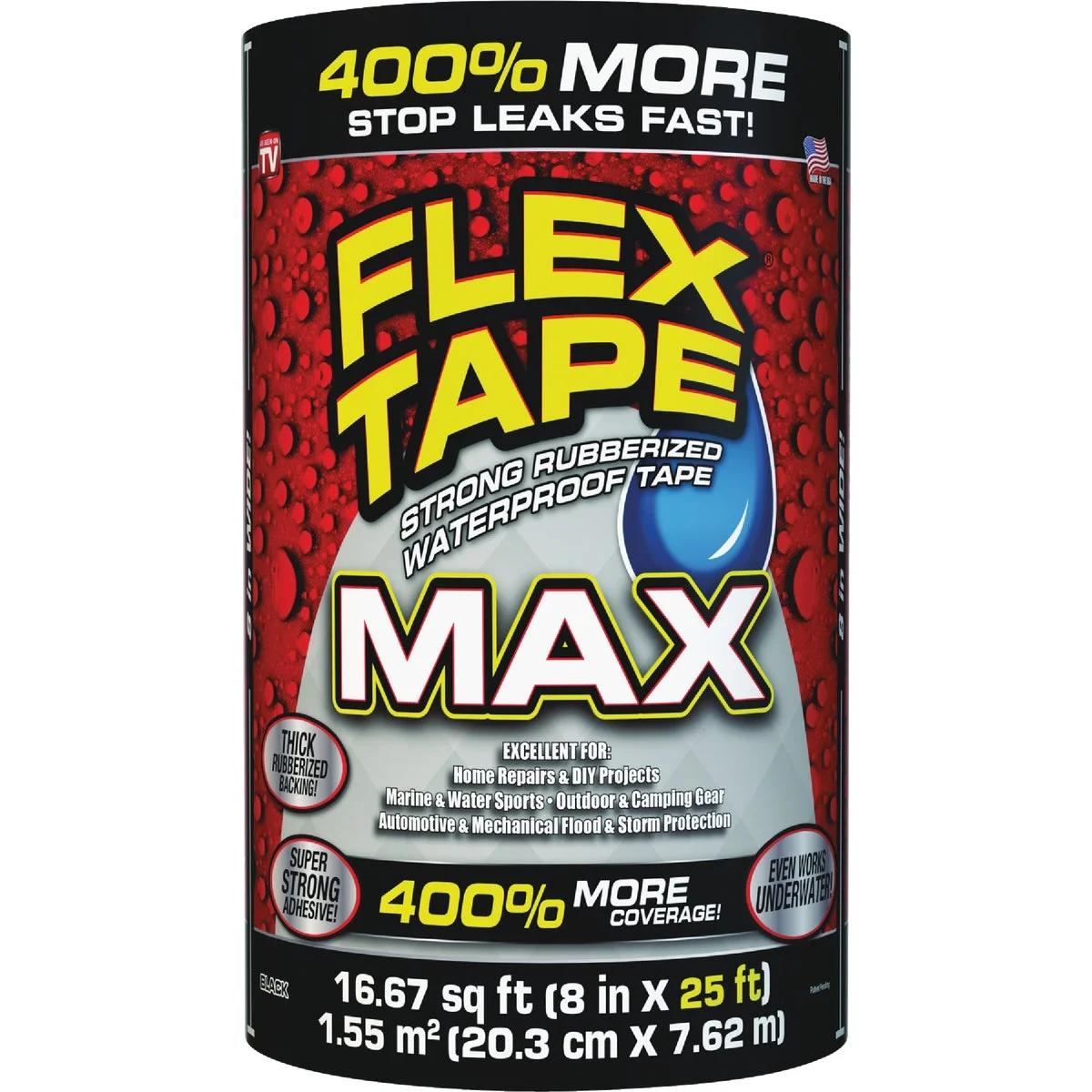 Responsible Flex Tape MAX 8 In. x 25 Ft. Duct Tape Solid