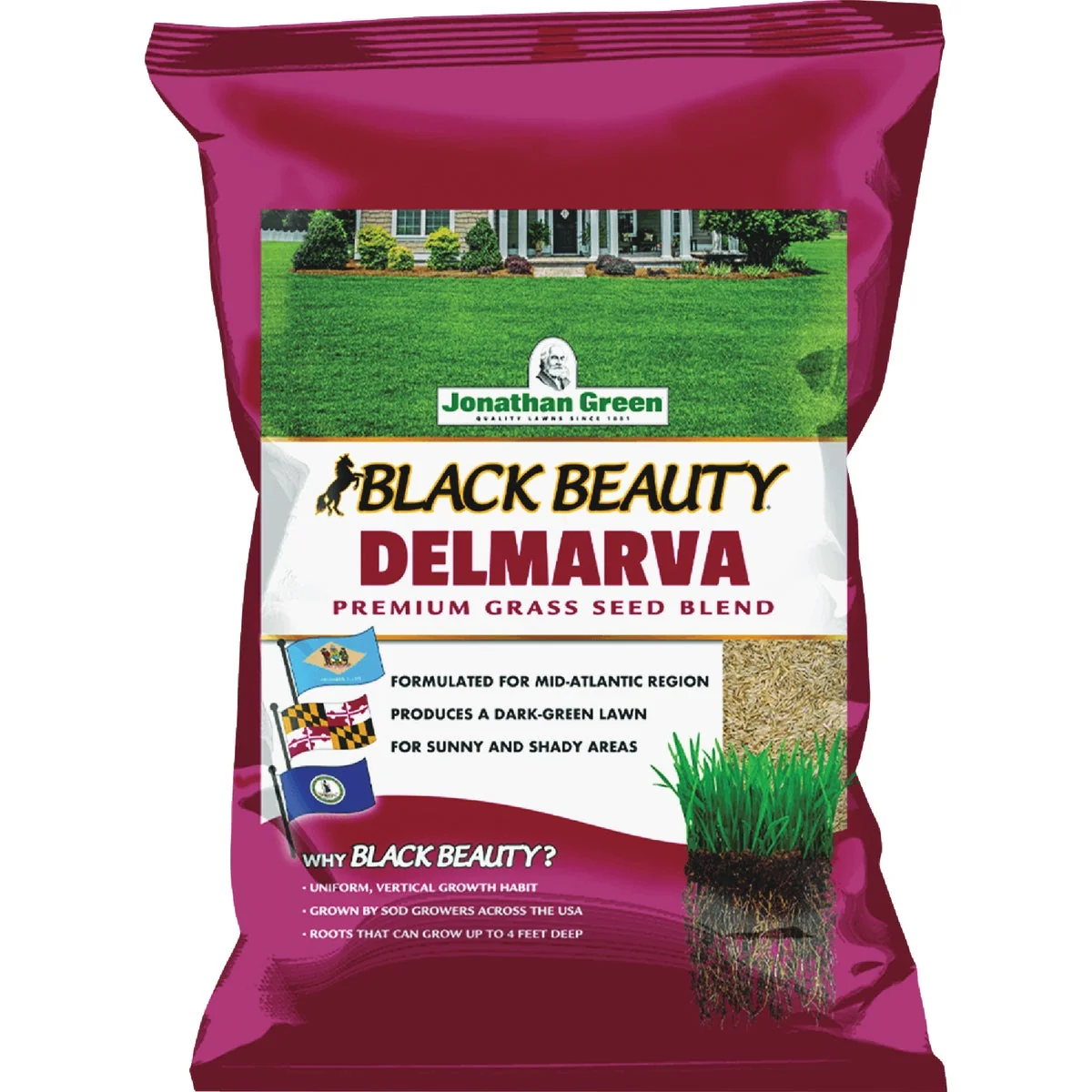 High-Quality Jonathan Green Black Beauty Delmarva 25 Lb. 7500 Sq. Ft. Tall Fescue Grass Seed Easy-to-Use