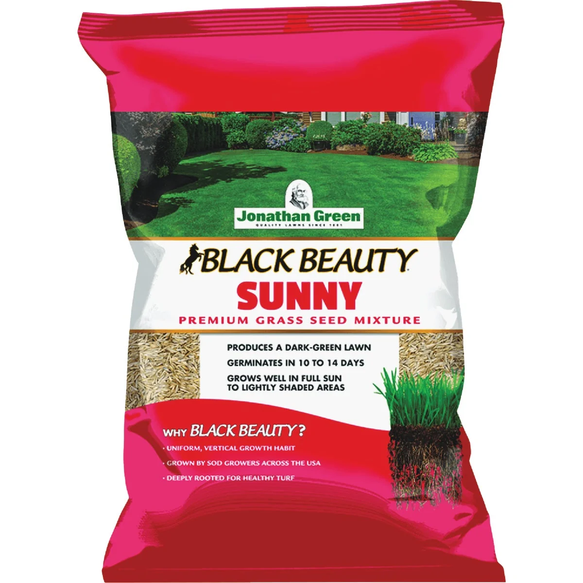 Exceptional Jonathan Green Black Beauty 25 Lb. 10 625 Sq. Ft. Full Sun Grass Seed Premium Material