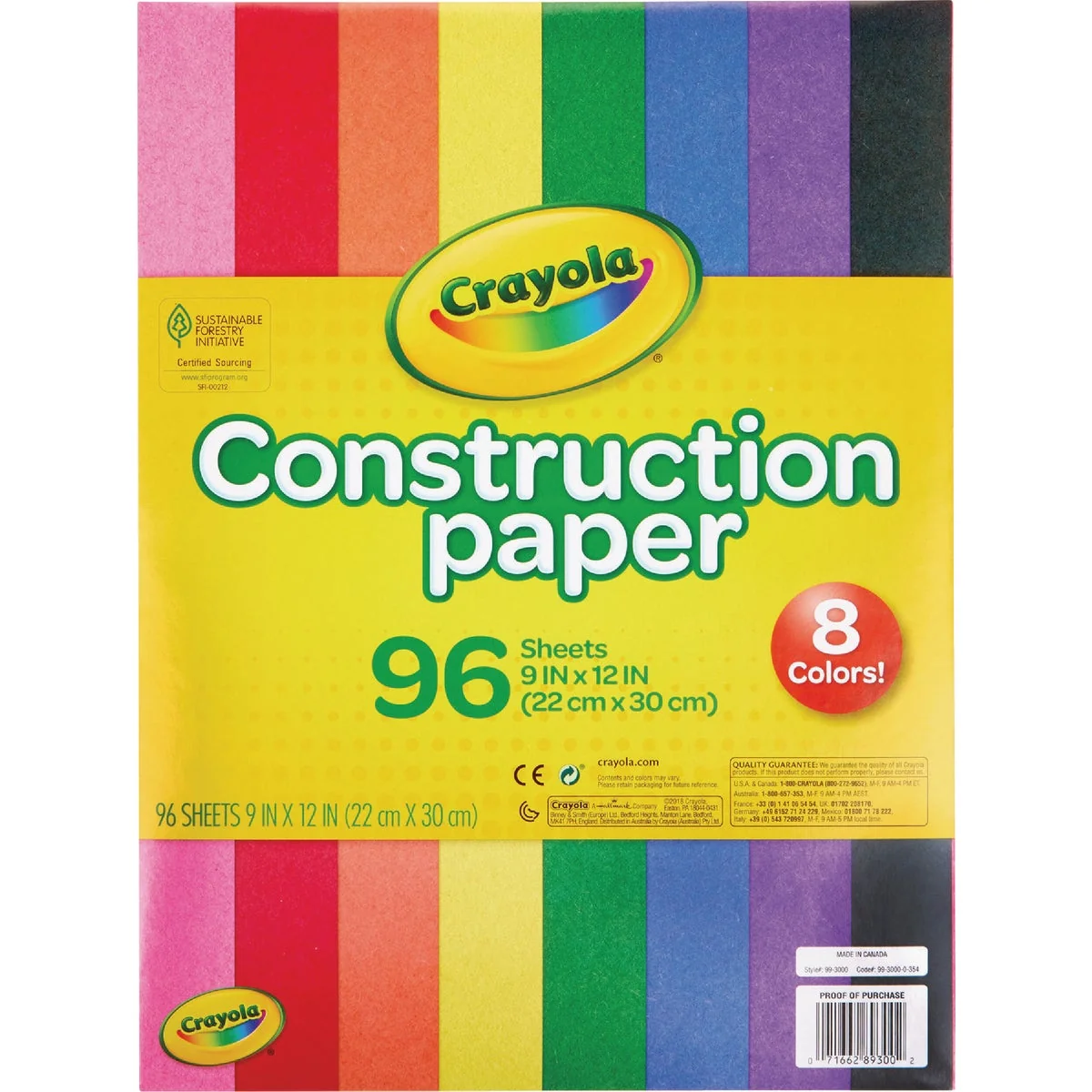 Pure Crayola Construction Paper 96-Count Powerful