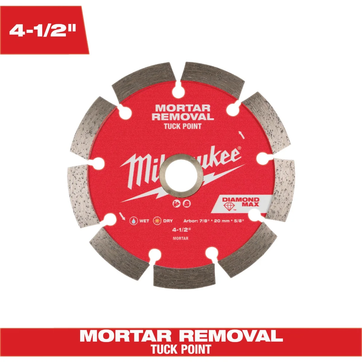 Convenient Milwaukee DIAMOND MAX 4-1 2 In. Tuck Point Diamond Blade High-Quality