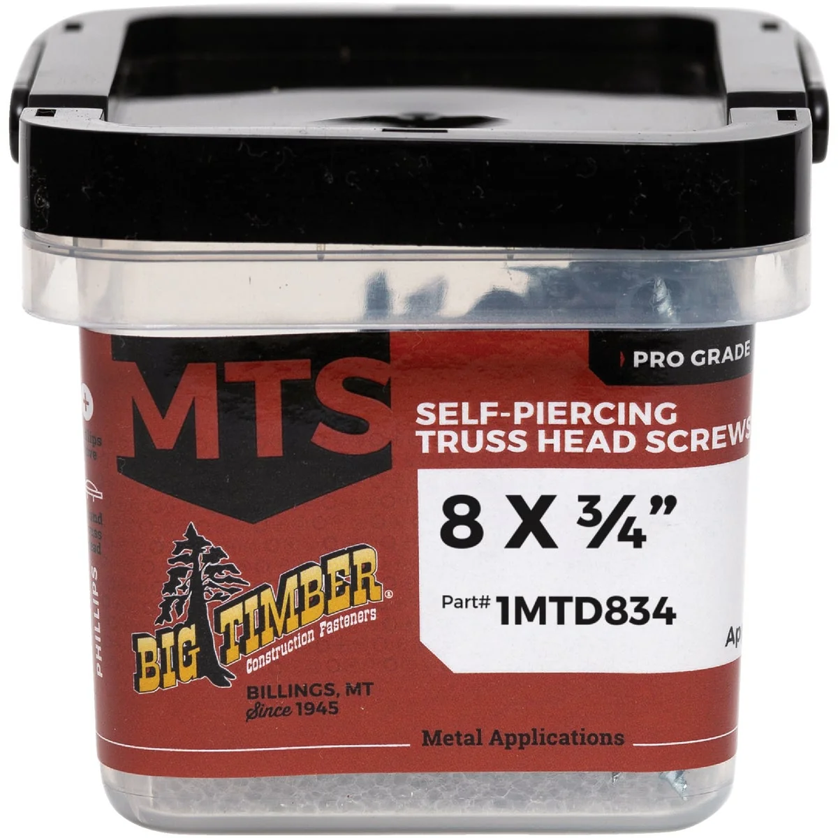 Minimalist Big Timber 8 x 3 4 In. Modified Truss Head Drill Point Metal Screw 1 Lb. Smooth