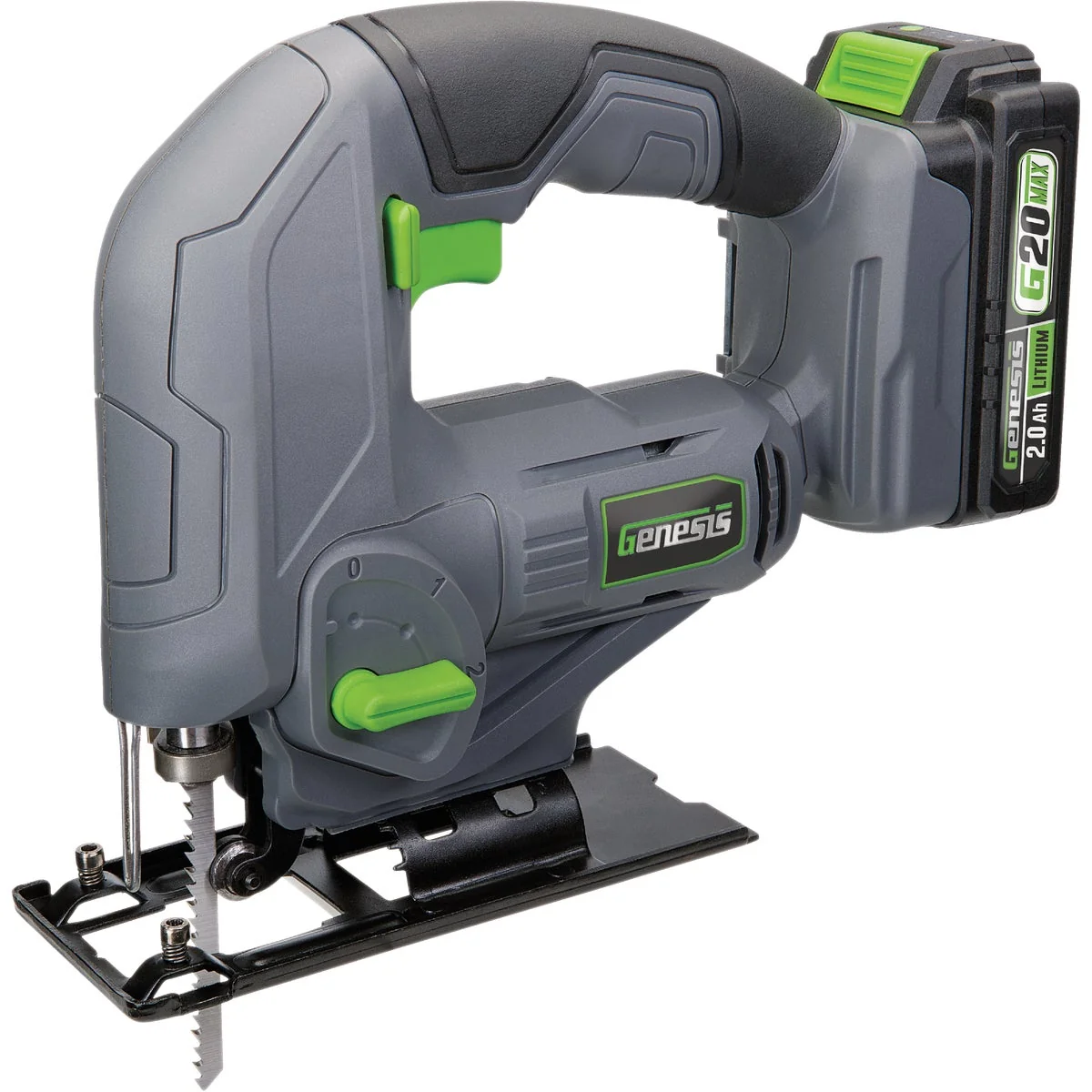 Smooth Genesis 20 Volt Cordless Jig Saw Kit with 2.0 Ah Battery Charger Casual