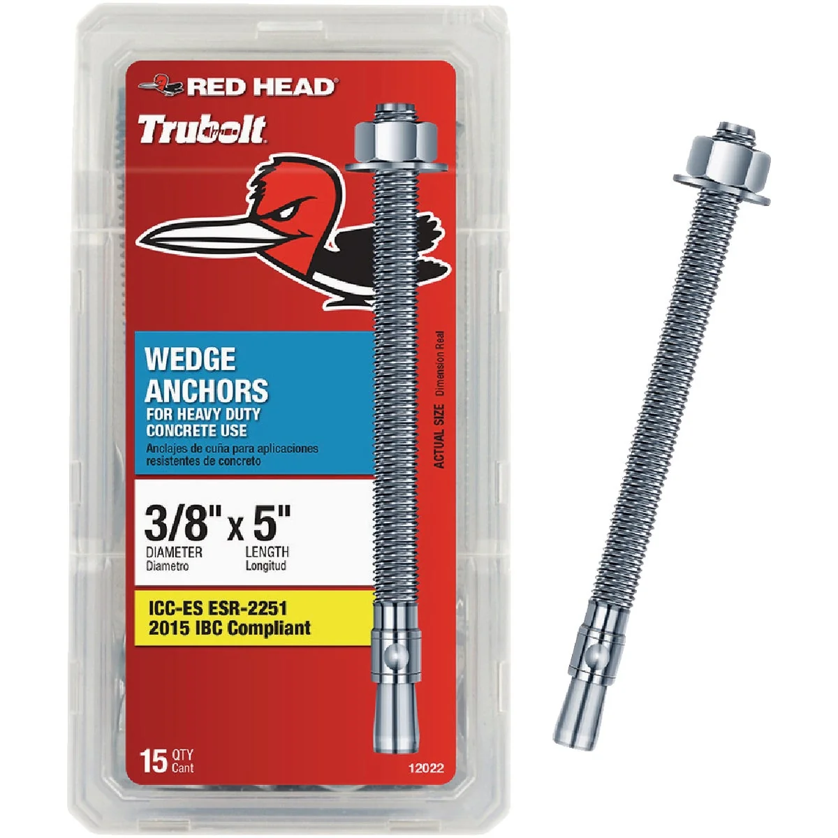 Practical Red Head 3 8 In. x 5 In. Wedge Anchor 15 Ct. Relaxed