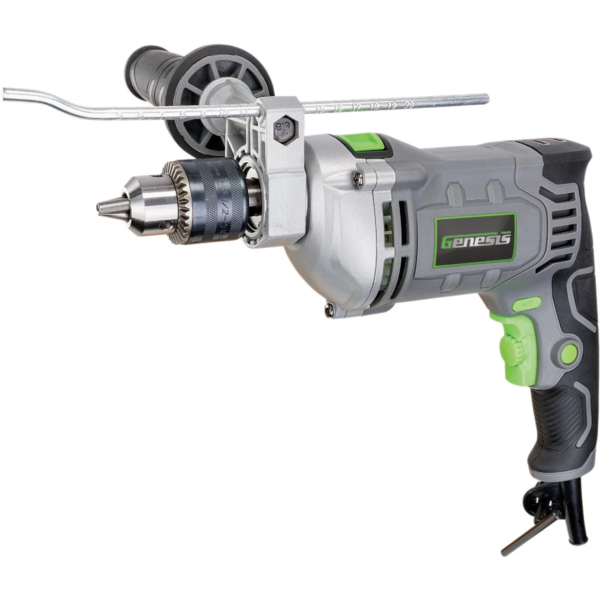 Selected Genesis 1 2 In. 7.5-Amp R Electric Hammer Drill Green
