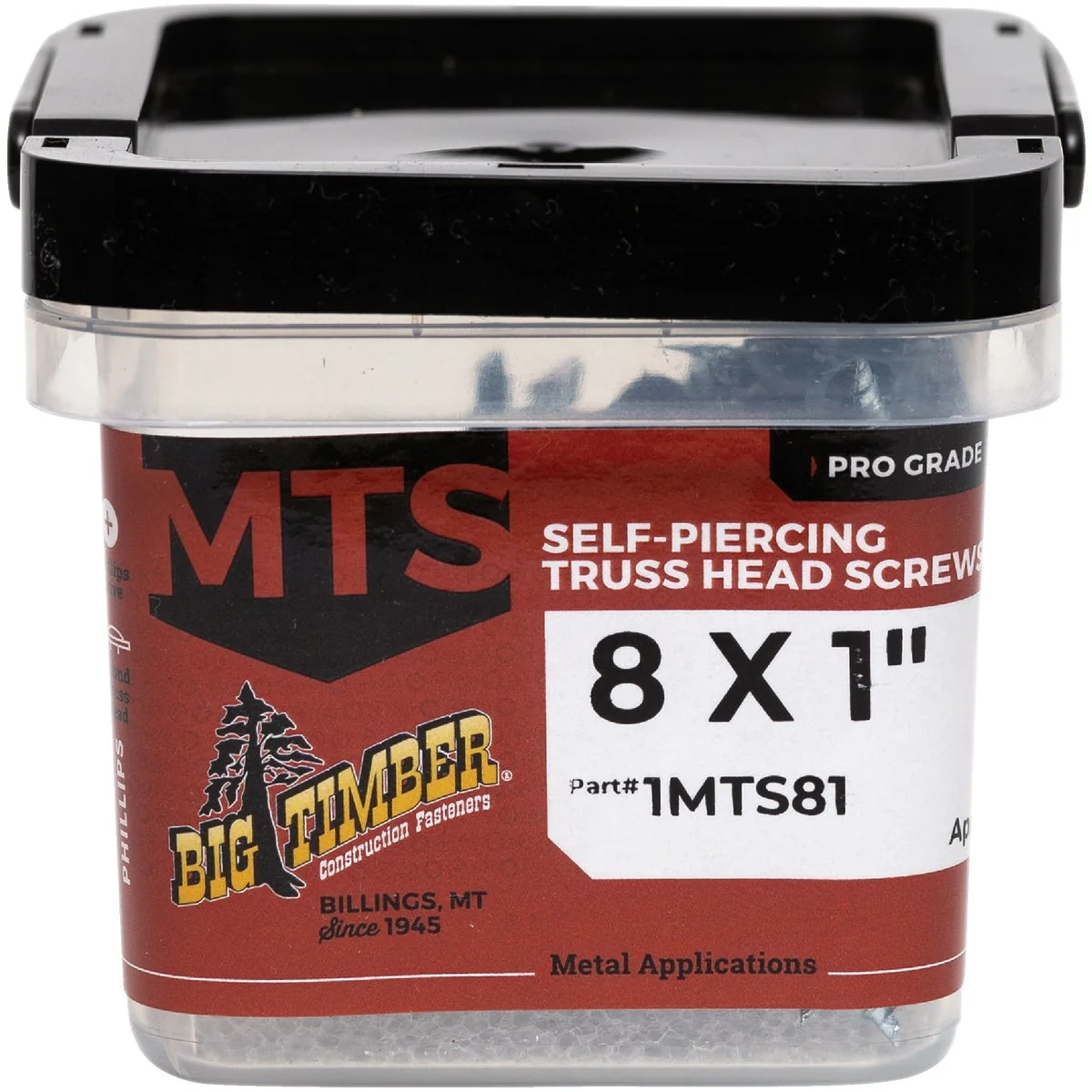 Traditional Big Timber 8 x 1 In. Modified Truss Head Sharp Point Wood Screw 1 Lb. Functional